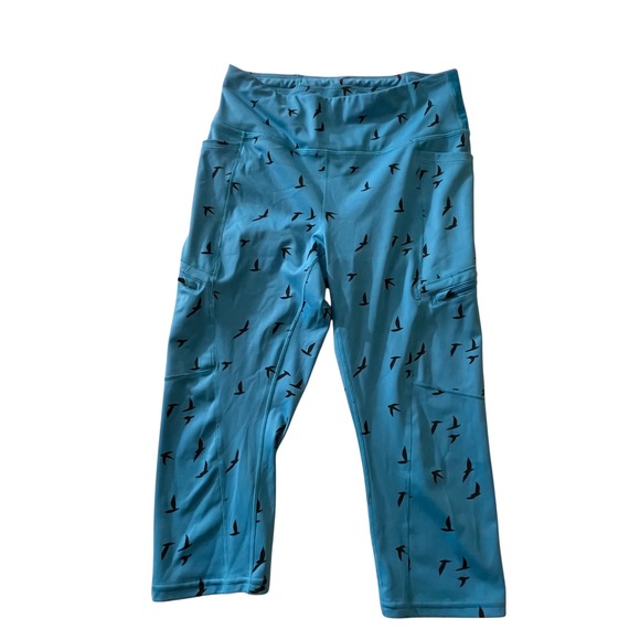 oiselle Pants - Oiselle Womens Sz 4 Bird Print Flyte Pocket Jogger Crop Running Leggings Active